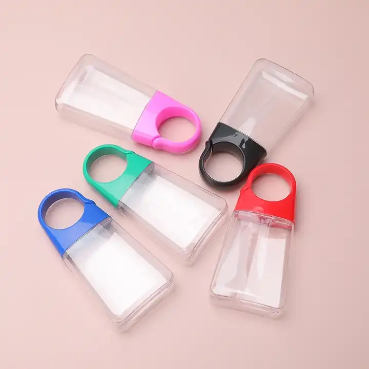 Plastic Hook Bottle PET Flip Bottle Carabiner Hand Sanitizer Bottle Transparent 20ml Cosmetic Skin C / 1