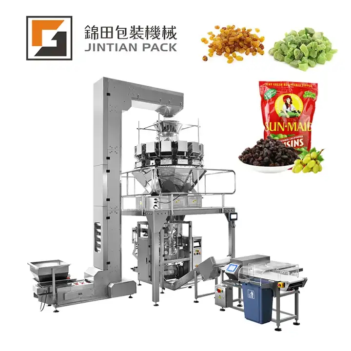 Multi-heads Weigher Dried cranberries Cheetos Snack Packing Machine Automatic / 1