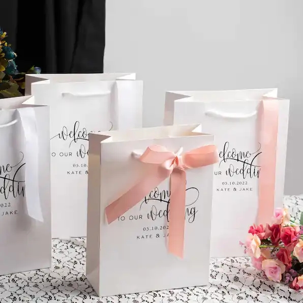 Kraft Paper Welcome Bags for Wedding Guests / 1