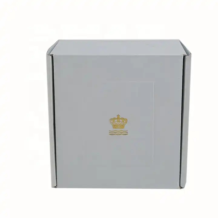 Manufacturer Custom Gold Logo Grey Color Matte Lamination Corrugated Carton High Quality Tuck Top Cl / 1
