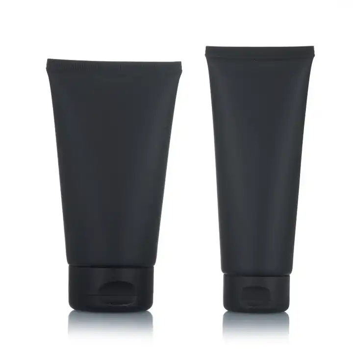 empty 100ml 150ml white plastic PE cosmetic squeeze printing tube with flip top cover / 1
