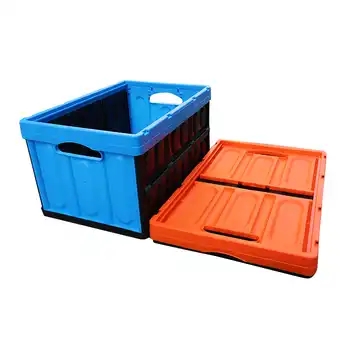 JOIN Recyclable Transport Crates Red Plastic Storage Turnover Foldable Bins With Lid Plastic Crate / 1