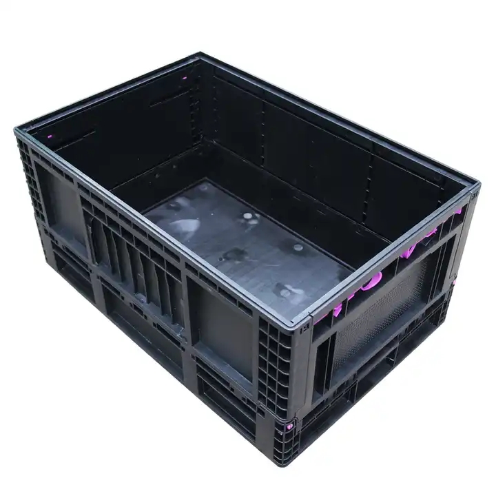 JOIN Heavy Duty Customized Manufacturer Rental Plastic Crate Transport Moving Foldable Box With Lid  / 1
