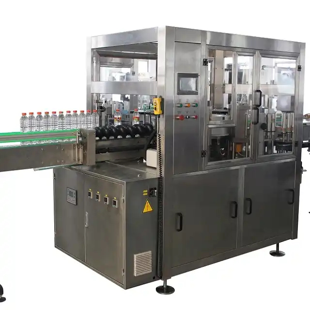 8000BPH Full Automatic Linear OPP Hot Melting Glue Labeling Machine For Round and Flat Bottles / 1