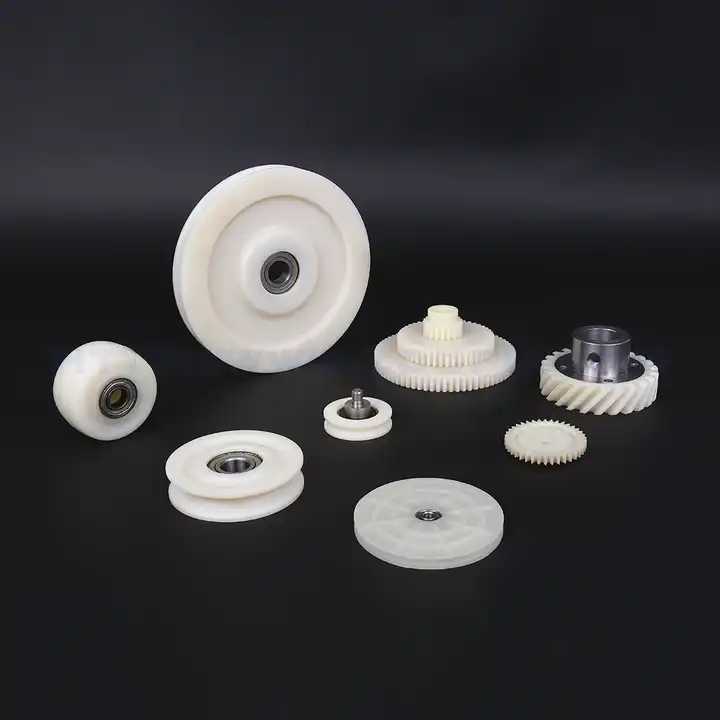 Heavy Duty Hdpe Nylon Assembly Plastic Conveyor Idler Rollers Housing Bearing Part / 1