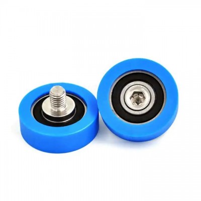 Custom Shape Precision Small Pu Guide Roller, Pu Coating Guide Wheel With Bearing