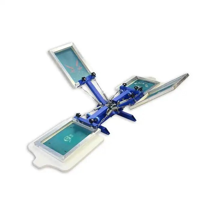 Factory Best Price 4 Color 2 Station Rotary Screen Press Printer T-shirt Manual Silk Screen Printing / 2
