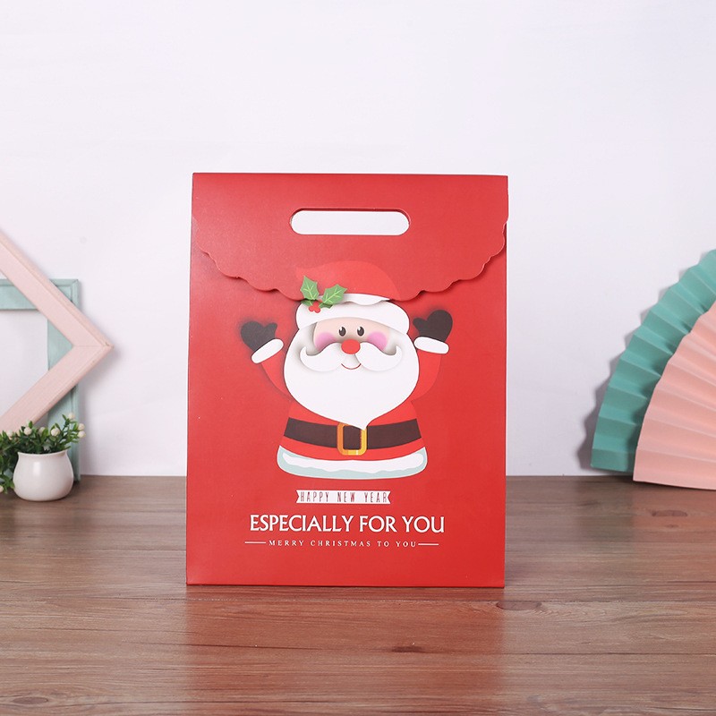 平安夜礼物包装盒定制手提自立袋工厂直销定做尺寸logo圣诞礼品盒