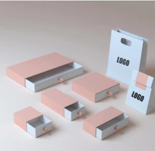Custom Printed Logo Small Paper Cardboard Ring Drawer Packaging Jewelry Sliding Gift Drawer Boxes Wi / 3