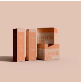 Eco-friendly Custom CMYK Printed Cosmetic Carton , Custom white Cardboard Cosmetic Packaging , Cosme / 1