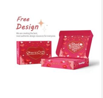 Wholesale Custom Logo Pink Small Shipping Mailer Packaging Cosmetic Skin Care Jar Gift Cardboard Kra / 3