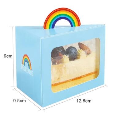 Manufacturer Directly Sale Mousse Triangle Cut Cake kraft Paper Boxesburger Box Sandwich Hamburger P / 2