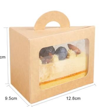 Manufacturer Directly Sale Mousse Triangle Cut Cake kraft Paper Boxesburger Box Sandwich Hamburger P / 3