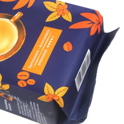 Glossy Gold Metallic Custom Printed Pouches 1Kg Coffee Side Gueest Pouches Customized Heat Seal Coff / 3
