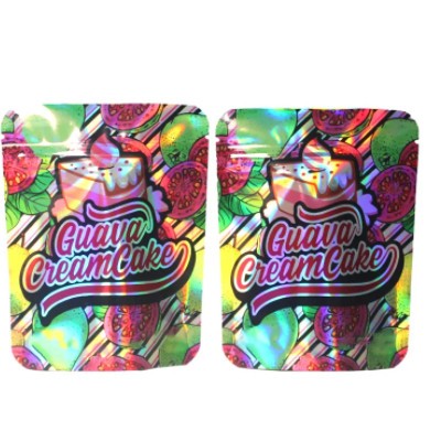Edible Flower Packaging Bag Ziplock Stand Up Pouch Holographic Custom Bag For Food / 2
