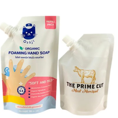 Custom Liquid Spout Pouch Plastic Recyclable Stand Up Spout Pouch Bag For Food Packaging / 2