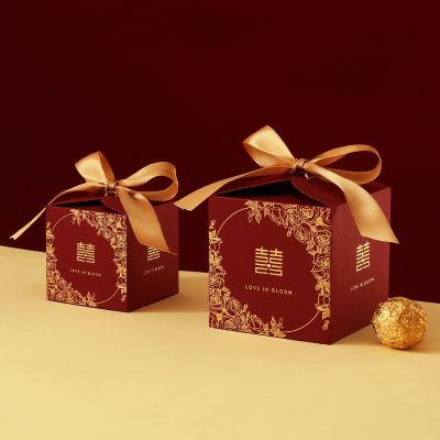 创意中式糖盒结婚喜糖盒子手提喜糖袋高级感糖果包装盒空盒纸盒子
