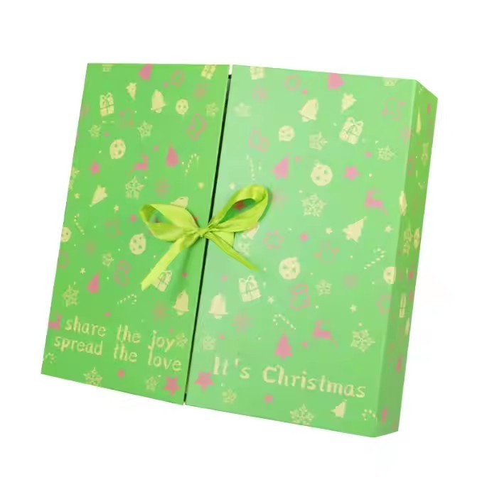 Advent Calendars Christmas Surprise Double Door Magnetic Gift Box Chocolate Dessert Package Paper Bo / 2