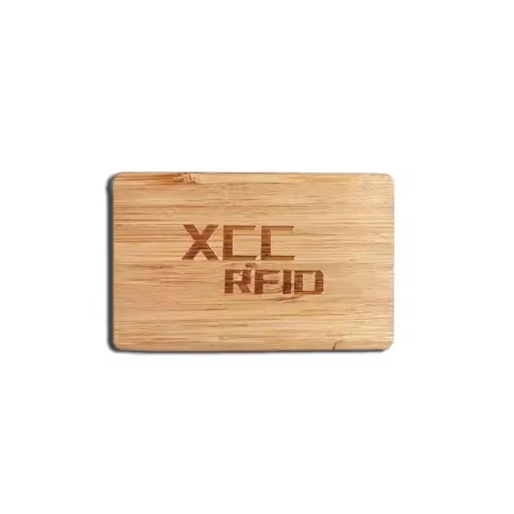 Custom Logo NFC RFID Wooden Key Holder Card 13.56MHz 125KHz Frequencies Access Control ISO Business  / 1