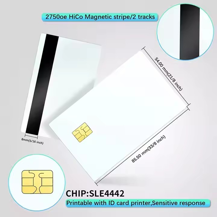 32K AT24C32 Mini RFID Smart Chip Cards 13.56MHz PET PLA PVC Waterproof NFC UHF Interface White Paper / 2