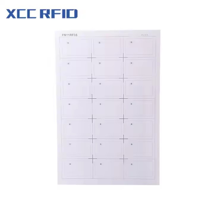 Classic 1K PVC RFID Sheet/NFC Card Chip 13.56MHz Prelaminated Inlays Waterproof Ntag213 Ntag215 Hote / 2