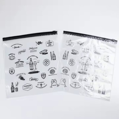 Customised Clothing T-shirt Plastic Packaging Bags Re-sealable Self Sealing Bags Zipper Seal Transpa