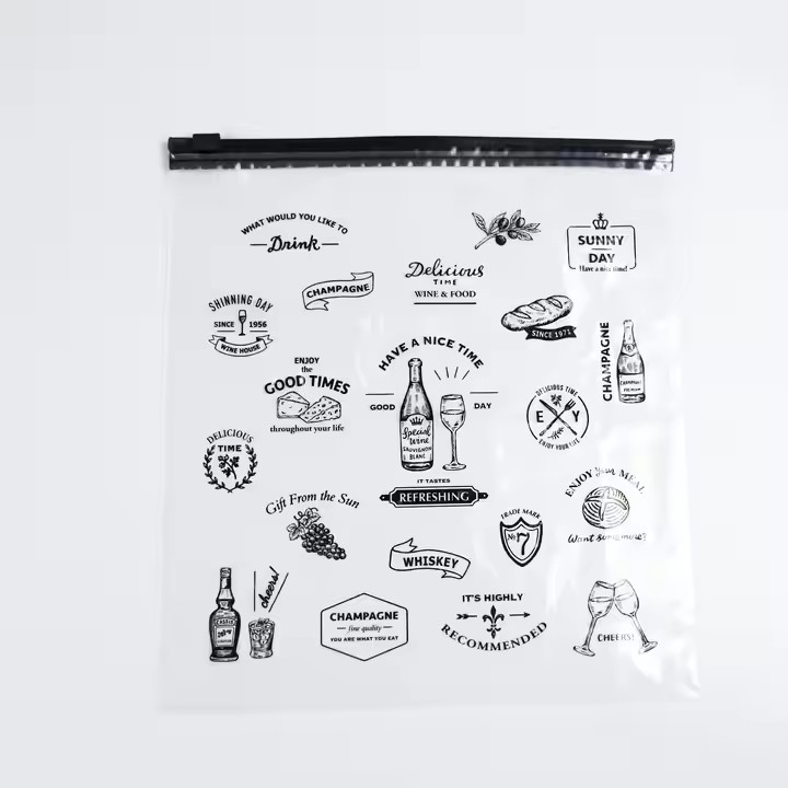 Customised Clothing T-shirt Plastic Packaging Bags Re-sealable Self Sealing Bags Zipper Seal Transpa / 2