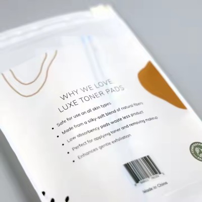 Compostable Customised Logo Matte White Frosted Packaging Zipper Bags Garment Biodegradable Plastic